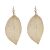 New Fashion Jewellery! Real Leaf Earrings Plated In Gold