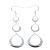   Sterling Silver Jewellery: Long Triple Teardrop Earrings