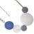 Gracee Fashion Jewellery: Chunky Statement Necklace with Grey, Teal and White Circle and Sphere Beads