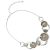 Beautiful Fashion Jewellery: Subtly Shimmery Taupe and Silver Twisted Linked Circles Necklace with Sparkly Champagne Gems 