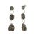 Striking Fashion Jewellery: Statement Earrings with Triple Grey Druzy Drops (6.5cm x 1.7cm) (I8)g)