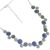 Fun Fashion Jewellery: Green and Blue Tone Necklace with Textured Detail Circle Pendants (R81