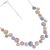 Fun Fashion Jewellery: Pastel Rainbow Tone Necklace with Textured Detail Circle Pendants 