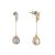 Gracee Fashion Jewellery: Delicate Stick and Drop Earrings in Rose Gold Tone with Sparkling Crystal Detail (GR79) 