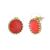 Fun Fashion Jewellery: Faceted Red Circles in Gold Bobbly SettingFun Fashion Jewellery: Faceted Red Circles in Gold Bobbly Setting