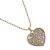 Rue B Fashion Jewellery:  Simple Rose Gold Beaded Chain Necklace with Crystal-Embellished Loveheart Pendant