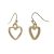 Beautiful Fashion Jewellery: Small Rose Gold Heart Outline Drop Earrings