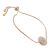 Gift Boxed Fashion Bracelet: Rose-Gold adjustable toggle Bracelet with simple Crystal coin design (GR68)