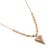 Gift Boxed Fashion Necklace: Rose Gold matt heart Necklace  40cm (GR58)