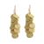 Fashion Jewellery: Shimmery Gold Disc Drop Earrings