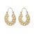 Contemporary Fashion Jewellery: Chunky Worn Gold Hammered Hoop Earrings (3.2cm x 2.4cm) (I14)g)