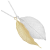 Gift Boxed: Real Leaf Silver and Gold Bay Leaf Necklace (will vary in shape and size) (m119)