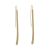 Long Curved Gold Fashion Earrings