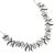 Elegant Fashion Jewellery:  Metallic Grey and Matt White Necklace with Simple Curving Shapes