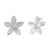 Beautiful Fashion Jewellery: Stunning Flower Stud Earrings with Intricate Detailing in a White Silver Finis