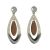 Unusual Statement Fashion Jewellery: Chunky Grey Acrylic Teardrops with Wooden Elements 
