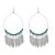 Festival Fashion Jewellery: Large Silver Teardrops with Turquoise Beads and Feather Charms