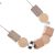 Statement Fashion Jewellery: Sphere, Cube and Rectangle Shape Necklace in Dusty Pink and Peach Tones