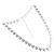 Contemporary Fashion Jewellery: Gorgeous Shiny Silver Linked Lovehearts Necklace (R355)