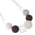 Quirky Costume Jewellery: Chunky Beaded Necklace with Brown and White and Transluscent Stones