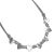  Gorgeous Fashion Jewellery: Grey Necklace with Row of Matt Silver Hearts