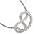 Striking Fashion Jewellery: Short Grey Leather Cord Necklace with Matt Grey Pretzel Twist Design (R165)