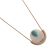 Boho Fashion Jewellery: Rose Gold Necklace with Mother of Pearl and Turquoise Pendant