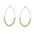 Striking Fashion Jewellery: 4cm Hoops with Tiny Citrine Crystal Beads (I10)C)