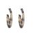 Statement Fashion Jewellery: 3/4 Hoop Earrings with Marbled Tortoise Shell Tone Design (5cm x 3.4cm) (M124)B)
