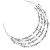 Fashion Jewellery: Quadruple Layered Collar With Silver and Crystal Beads