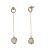 Gracee Fashion Jewellery: Crystal Circle Studs with Dangly Rose Gold  Swirl Encaged Ball Earrings