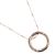 Beautiful Fashion Jewellery: Delicate Soft Rose Gold Beaded Chain with Chunky Circle Outline Pendant