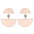 Lovely Fashion Jewellery:Rose Gold Art Deco Earrings with Semi-Circle and Pearl Design