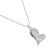 Sparkly Fashion Jewellery: Dainty Silver Chain Necklace with Crystal-Embellished Curvy Asymetric Heart Pendant 