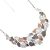 New Mixed Range: Silver and Rose and grey Abstract  Design Statement Necklace
