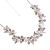 New Mixed Range: Silver and Rose and grey Floral Rose Design Statement Necklace 