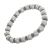 Gracee Fashion Bracelet: Soft Silver Tone Stretch Bracelet with Hammered Effect (GR117)