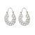 Contemporary Fashion Jewellery: Chunky Worn Silver Hammered Hoop Earrings (3.2cm x 2.4cm) (I14)s)