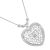 Beautiful fashion Jewellery: Simple silver Chain and Filigree Heart Pendant with Crystal Dot 