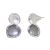 Modern Fashion Jewellery: Double Circle Earrings in Matt metallic Grey and White with Shiny Silver Outline