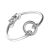 Simple Fashion Jewellery: Matt Silver T-Bar Bracelet with Elegant Circle Design
