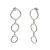 Gorgeous Fashion Jewellery: Silver Tone Hammered Triple Circle Drop Earrings (4.5cm x 1.5cm) (I12)s)