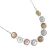 Sale: Fashion Necklace: Rose Gold and silver  Necklace with a simple Geometric disc design 40cm (M59)