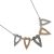 Beautiful Fashion Jewellery: Silver Necklace with Multi-Tone Crystal-Embellished Heart Pendants