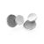 Cool Costume Jewellery: Double Circle Studs with Textured Silver and Grey Finish
