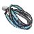 Boho Fashion Jewellery: Multi-Stranded Festival Style Inspired Bracelet with Silver and Turquoise Tone Beading 
