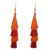 Showstopping Fashion Jewellery: Vivid Layered Orange and Red Statement Tassel Earrings
