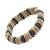 Multi-Tone Fashion Jewellery: Black Hematite, Rose Gold and Silver Chunky Stretch Bracelet with Rounded Beads