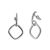Contemporary Fashion Jewellery: Silver Rounded Square Outline Earrings