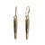 Elegant Fashion Jewellery: Elongated Rose Gold Earrings with Dimpled Finish 